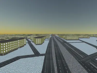 a big city your car game map is here Low-poly 3D model