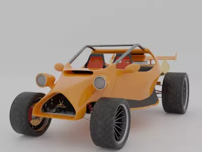 The Trashhopper car Low-poly 3D model