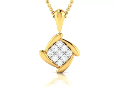 Solitaire Women Pendants 3dm STL OBJ FBX Render Details 3D print model 3
