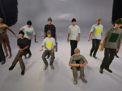 Modular Character - Asian Casual Man - MY2 Low-poly 3D model