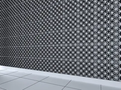 3d wall panel Low-poly 3D model 6