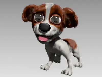 Welsh Springer Spaniel Puppy Dog 3D model