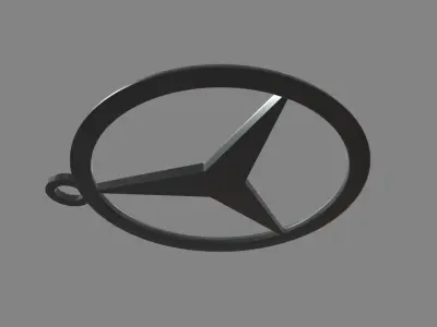 Mercedes Benz Key Ring Chain 3D print model