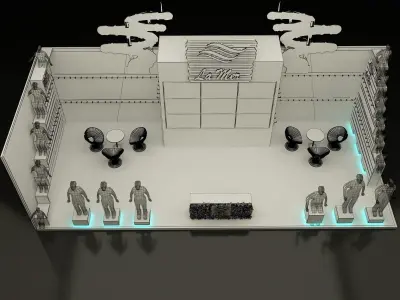 Booth Exhibition Stand a221b 3D model