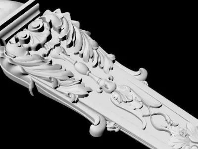 antique baluster 3D model 10