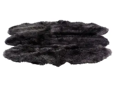 Sheepskin Area Rug Gray 3D model