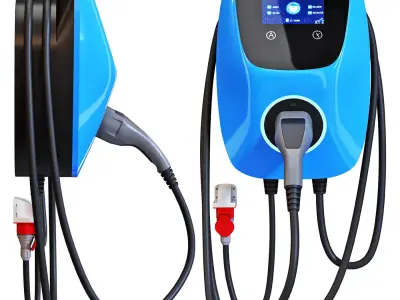 Charging station for electric vehicles Tera EV Smart 3D model