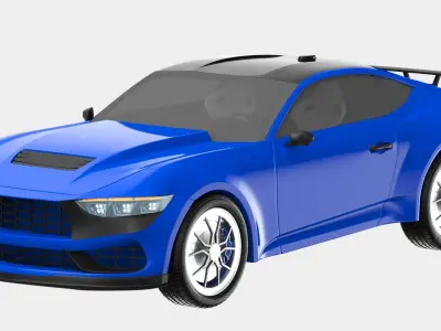 Generic Sport Car Blue 3D model