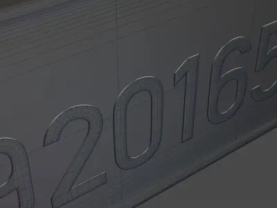 Customizable Lebanese license plate 3D model