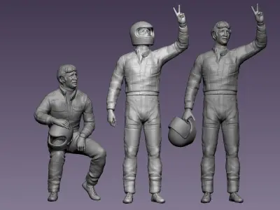 Mario Andretti Racing Driver 3D print model