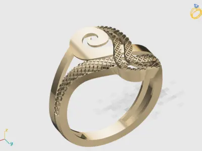 Women Plain Ring STL Models Womens Ring 3dmodels 3D print model 3D print model 48