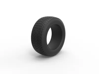 Tire of Dirt Modified stock car V5 Scale 1 to 25 3D print model