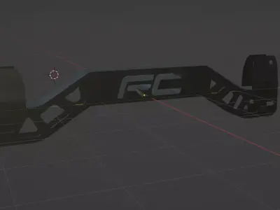 RC 6 inch lift crossmember Low-poly 3D model