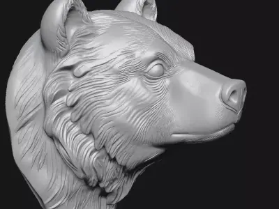 bear sculpture 3D print model get