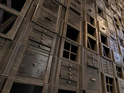 Random Cabinet and Book Shelfs Generator 3D model