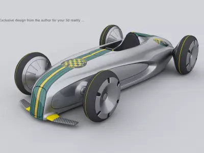 RACER 7 futuristic race car 3D model