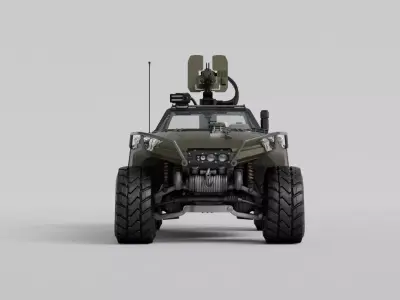 Halo Warthog Low-poly 3D model