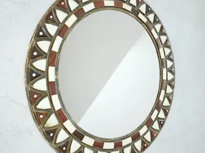 Inlay Round Mirror 3D model