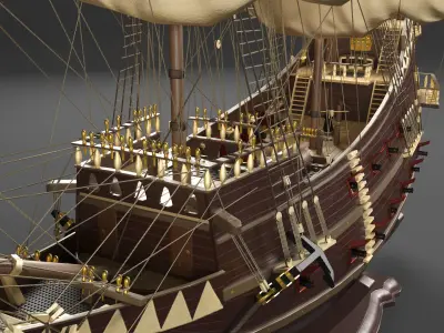 San Giovanni Battista ship Low-poly 3D model