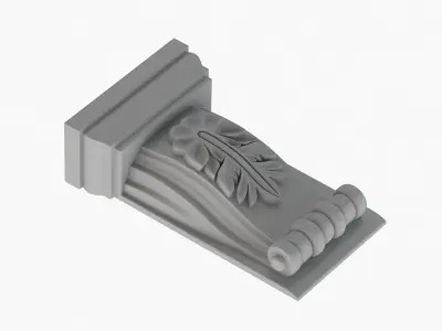Scroll Corbel 12 3D model