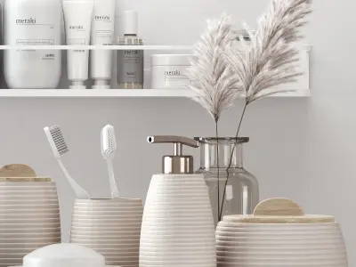 Decorative bathroom set 3D model