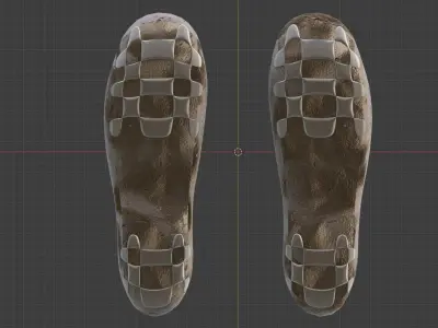 Summer Shoes Low-poly 3D model