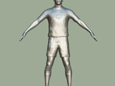 A-Pose rigged Messi Barcelona 3D model