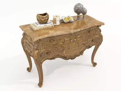Classic European style Cabinet and Decoration 6 3D model