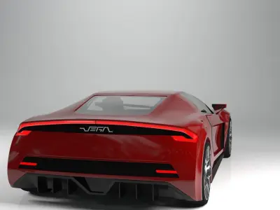 Vega EVX Electic Car Low-poly 3D model