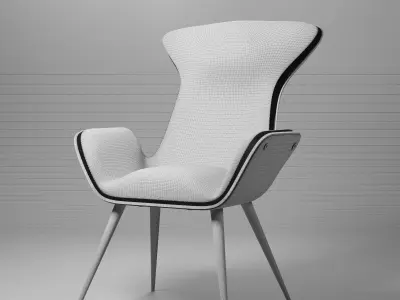 Purple Luxury Armchair 3D model