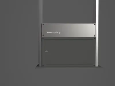 Store Security Gates Low-poly 3D model