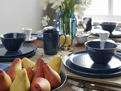 Tableware set by Crate and Barrel        Mercer Dinnerware 3D model