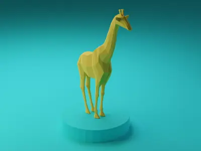Low Poly Giraffe - 3D Modell Low-poly 3D model