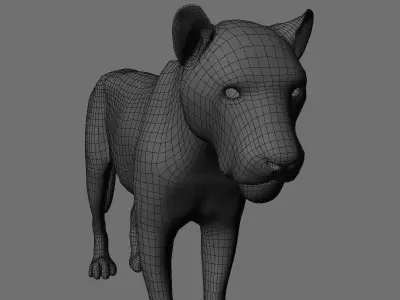 Rigged-Animated Lion 3D model