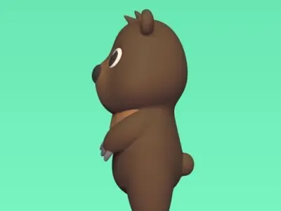 Bear Waving 3D print model