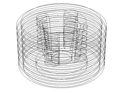 Aluminium Engine Heat Sink for RC Cars 3D model
