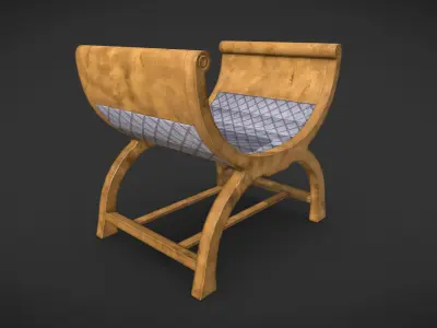 Cylindrical Chair Free low-poly 3D model