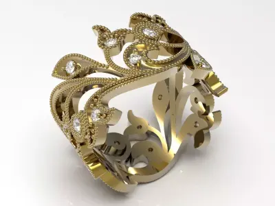 The eternity luxury cad 3d stl jewelry ring model rr0059 3D print model