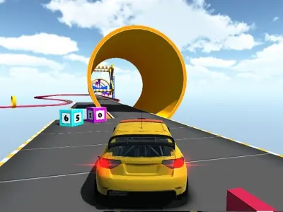 Car stunt track Low-poly 3D model