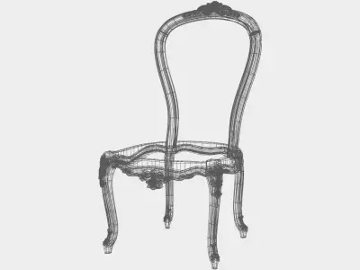 Carved chair  for cnc 19 3D model