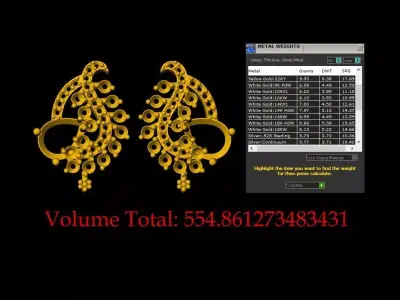 Women Tops Earring - 0023 3D print model