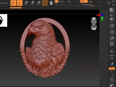 EAGLE RELIEF FOR CNC AND 3D PRINTING 3D print model
