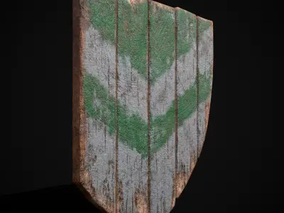 Striped GW Coat of Arms Low-poly 3D model