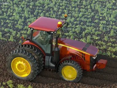 Tractor Dual Wheels 3D model