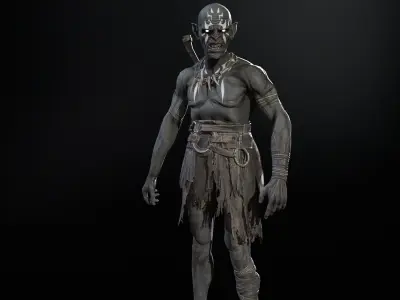 SkinnyOrc3 Low-poly 3D model