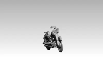classic motorcycle relief 2 3D print model