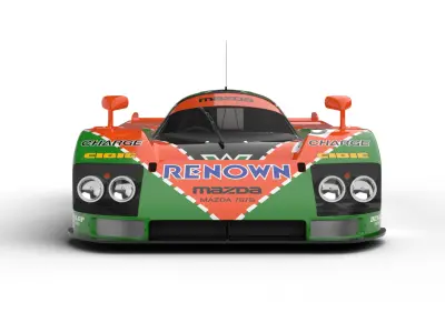 Mazda 787B 55 24h LeMans Racing 1991 3d model 3D model