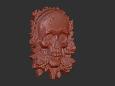 skull cnc decor  3D print model