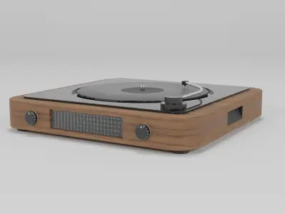 Modern Vinyl Player Low-poly 3D model