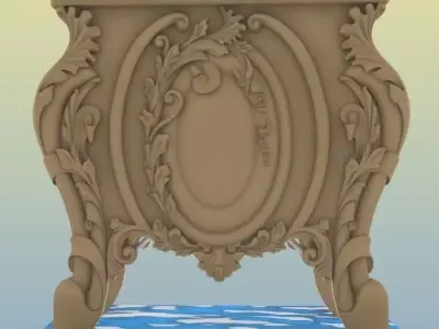 bedside table design STL  3D model